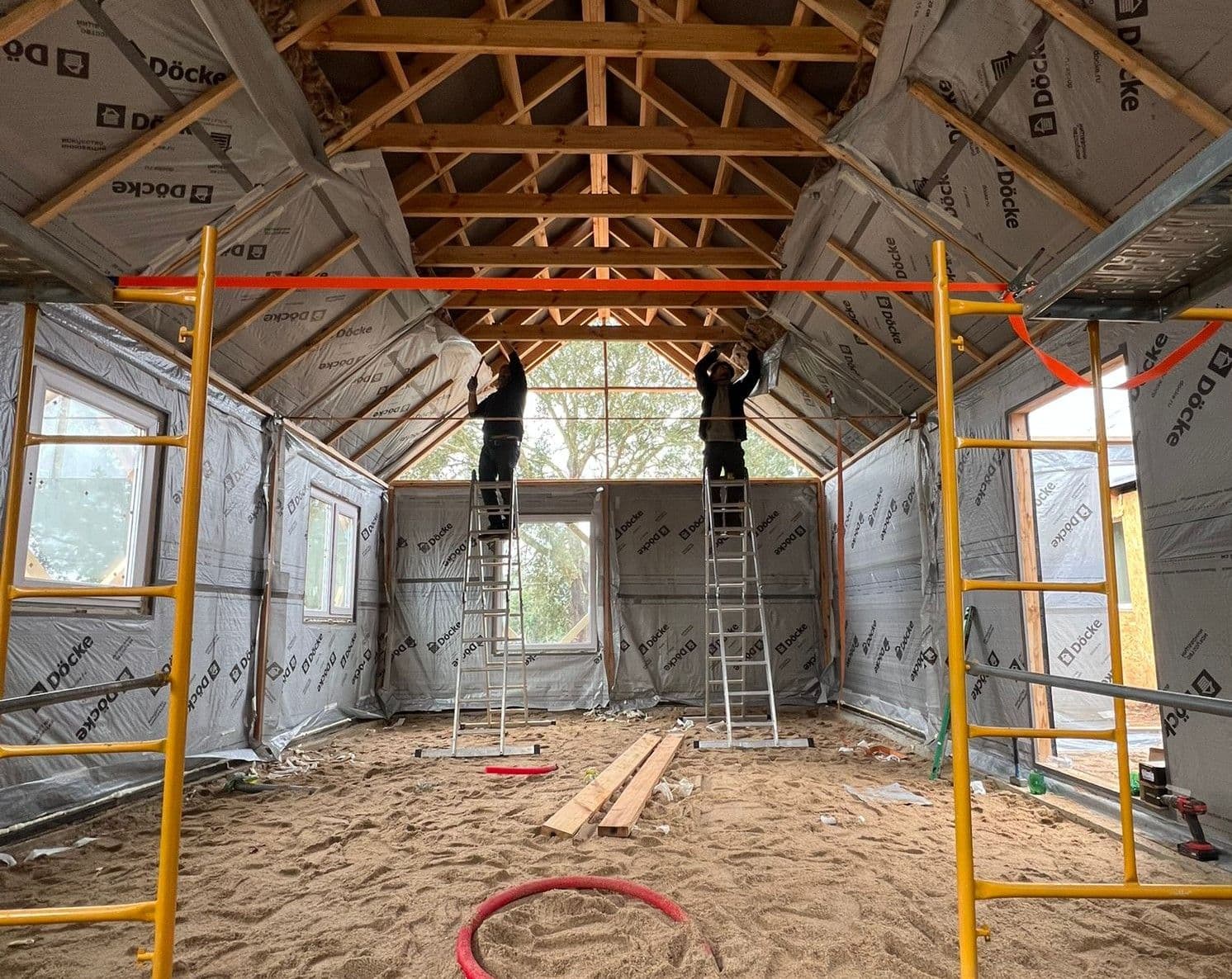 Timber roof detail