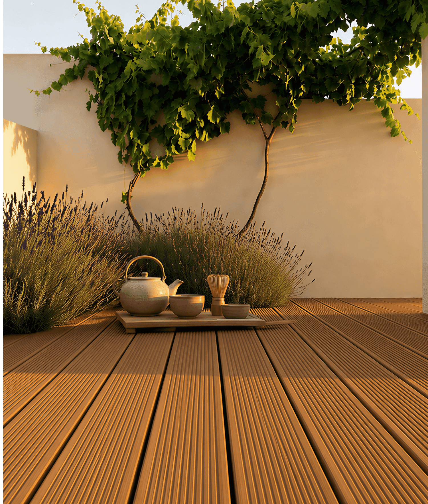 A well-built wooden  terrace in the Coimbra district , Central Portugal