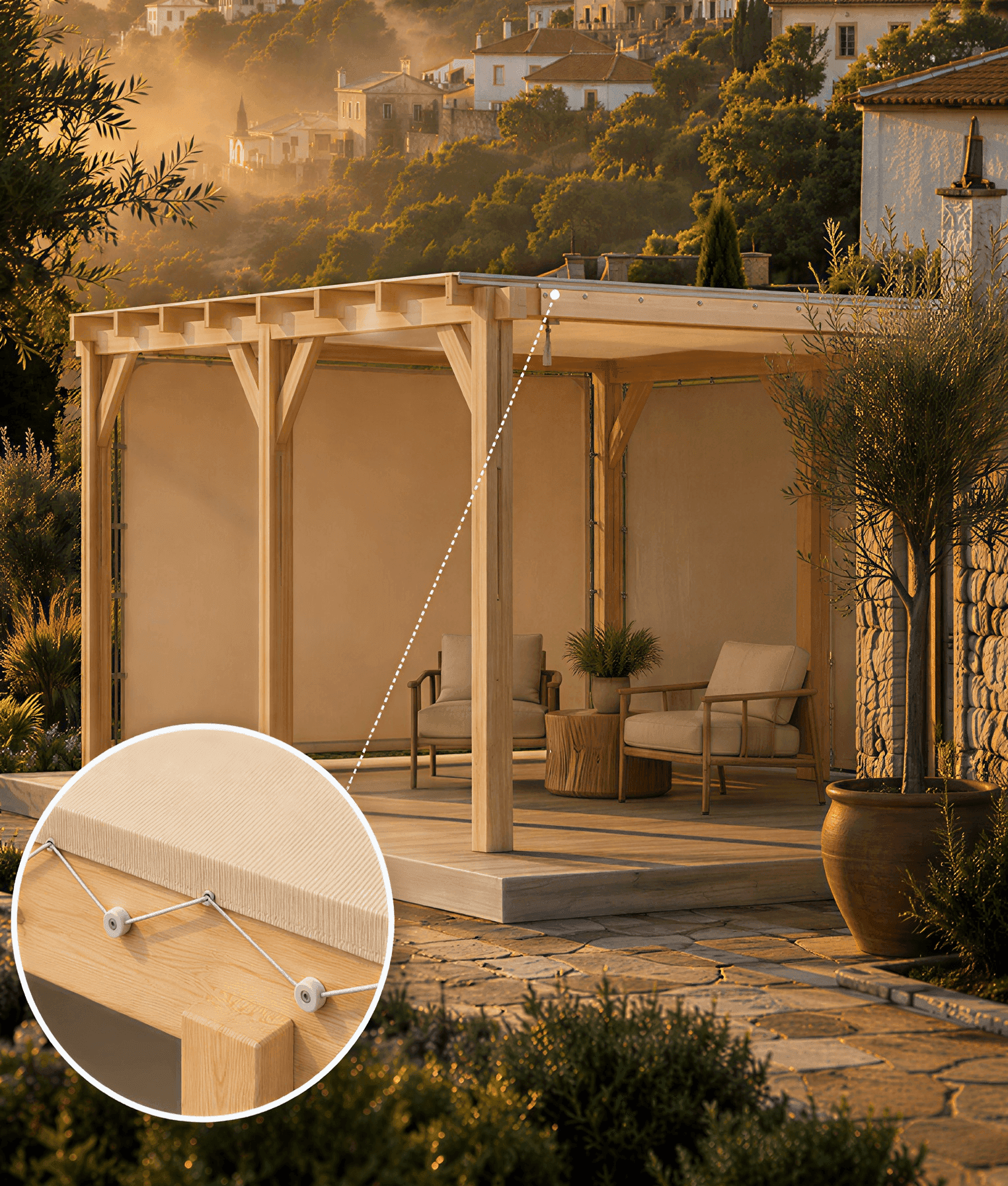 Freestanding Lounge Pavilion - Fabric Edition