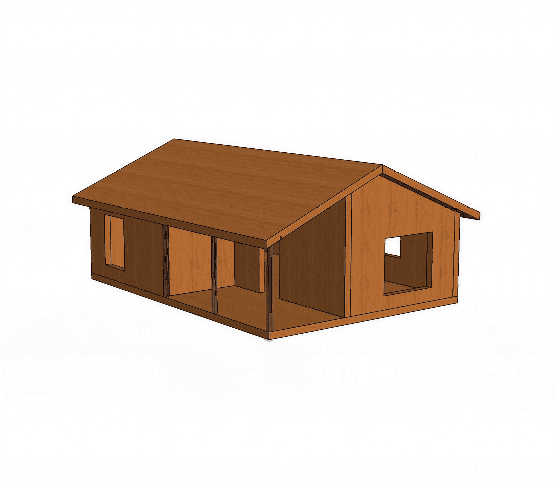 Prefabricated wooden tiny house with modern exterior