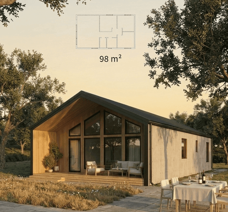 Luxury timber barn house with contemporary nordic design